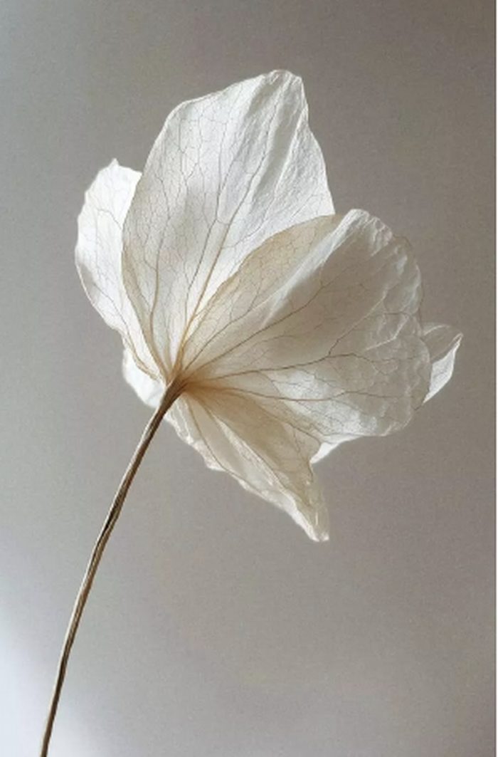 Flor seca blanca